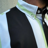 ESSENTIAL BLACK & LIME STRIPE BUTTON UP