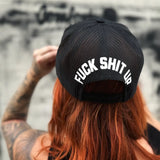 FUCK SHIT UP SIDE STYLE BLACK HAT