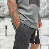 BLACK PATCHED SHORT