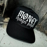 MONEY CURVED BILL BLACK HAT