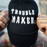 TROUBLE MAKER BLACK BEANIE