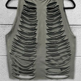 HIGH FUCKING STANDARDS CROP TANK TOP*GREY*