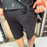 HYBRID FLEX BLACK SHORTS