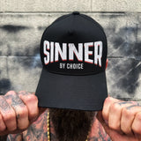 SINNER FLAMING RETRO BLACK HAT