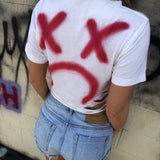 PUNK ROAD RASH WHITE CROP TOP 1.0