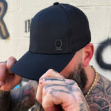 USA BLACK FLAG SIDE STYLE FLEXFIT HAT