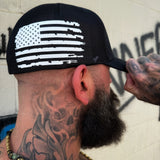 USA WHITE FLAG SIDE STYLE FLEXFIT HAT