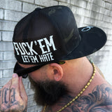 LET 'EM HATE BLACK CAMO SIDE STYLE BLACK HAT