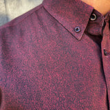 ESSENTIAL RUSTIC RED BUTTON UP