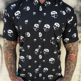 ESSENTIAL DEATH SKULLS BUTTON UP