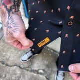 ESSENTIAL INFINITY ORANGE SKULL BUTTON UP