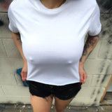 ROAD RASH WHITE CROP TOP 1.0