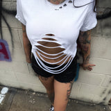 ROAD RASH WHITE CROP TOP 2.0