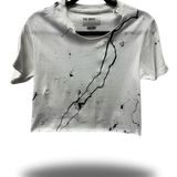 ROAD RASH OIL SPILL WHITE CROP TOP