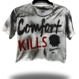 PUNK ROAD RASH COMFORT KILLS WHITE CROP TOP - 1.0