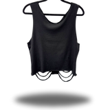 ROAD RASH BLACK CROP TANK TOP 2.0