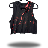 BLOOD ROAD RASH BLACK CROP TANK TOP - 1.0