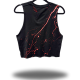 BLOOD ROAD RASH BLACK CROP TANK TOP - 1.0