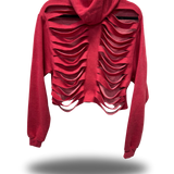 ROAD RASH RED CROP HOODIE - 1.0