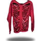 RED ROAD RASH WIDENECK SWEATER 1.0