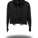 ROAD RASH BLACK CROP HOODIE - 1.0