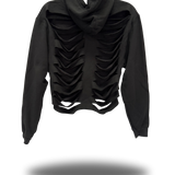 ROAD RASH BLACK CROP HOODIE - 1.0