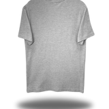 BLANK HEATHER GREY MOCK NECK TEE