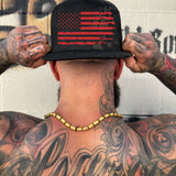 FAFO RED SIDE STYLE BLACK CAMO HAT