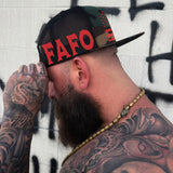 FAFO RED SIDE STYLE GREEN CAMO HAT