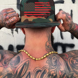 FAFO RED SIDE STYLE GREEN CAMO HAT