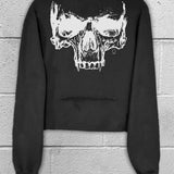 DESTRUCTION CROP HOODIE