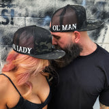 THE OUTLAW DUO SIDE STYLE BLACK CAMO HAT