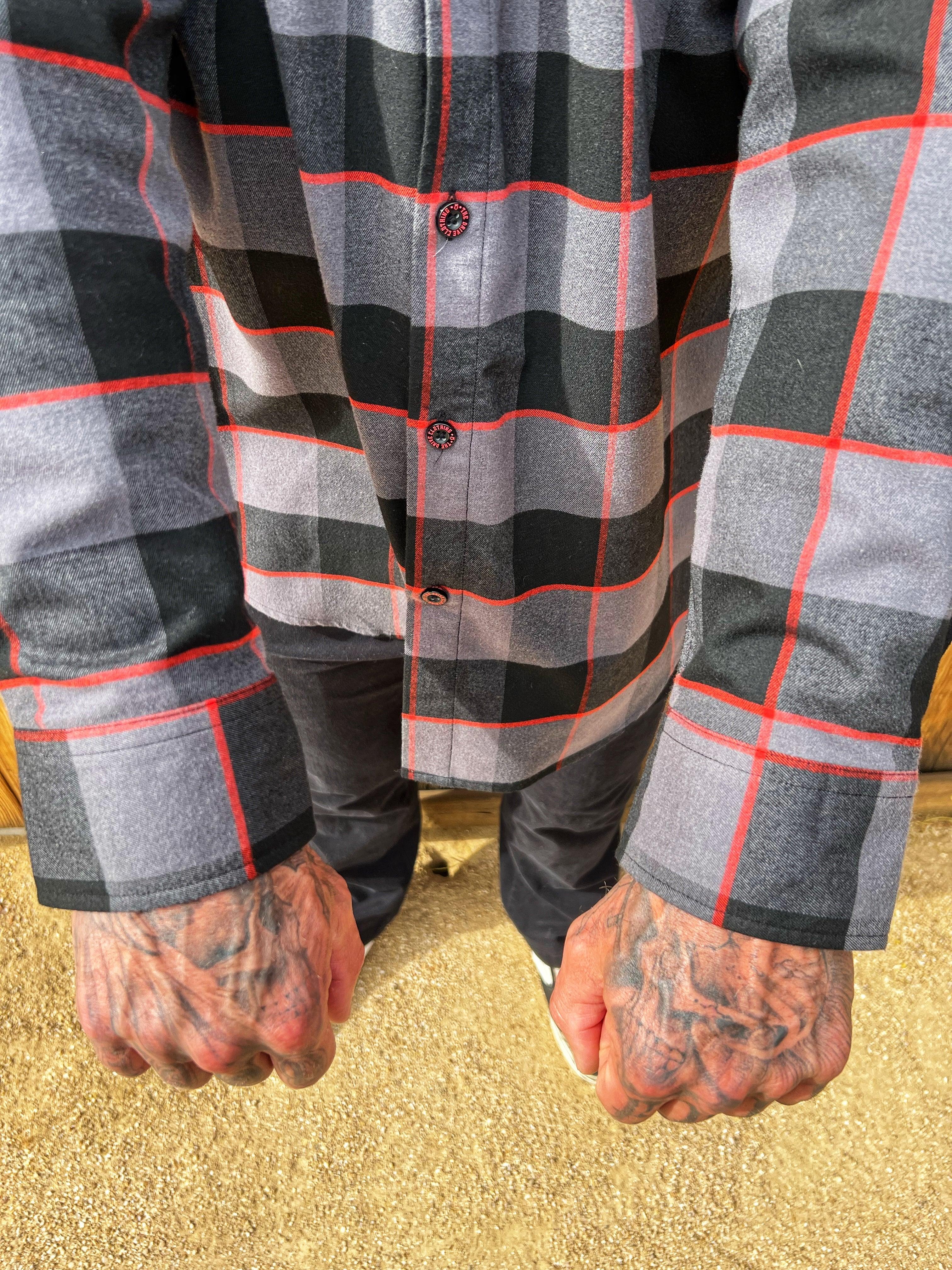 TDC BLACK/GREY/RED FLANNEL – The Drive Clothing