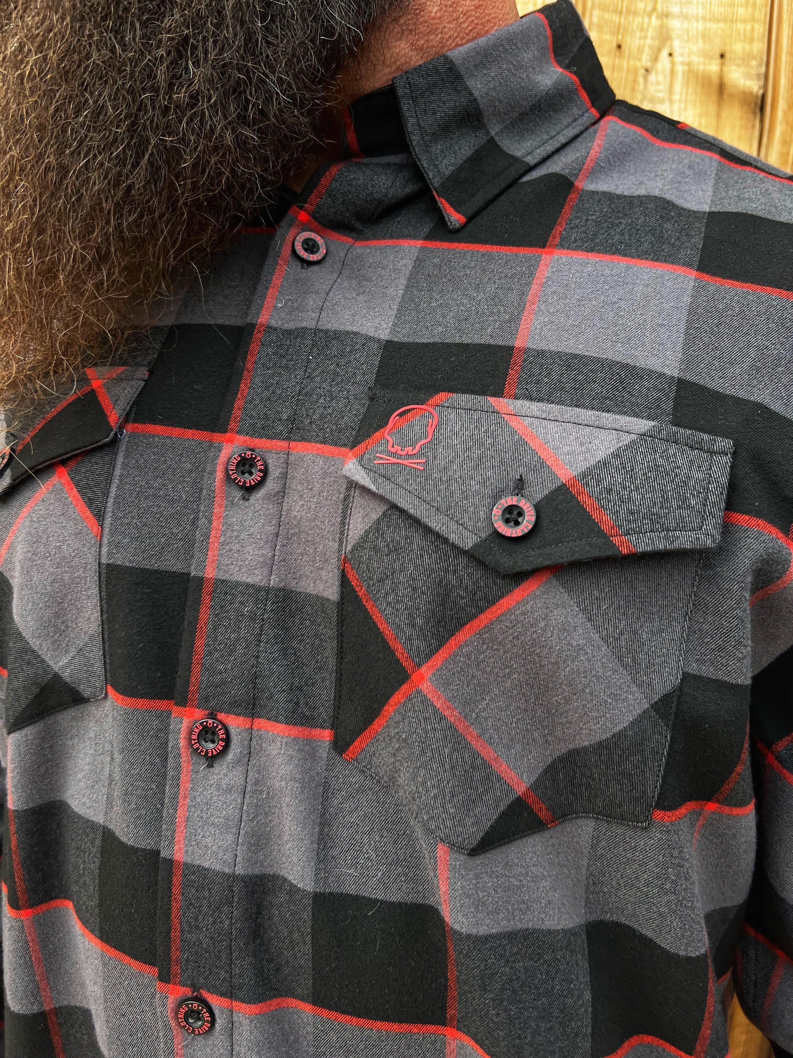 TDC BLACK/GREY/RED FLANNEL – The Drive Clothing