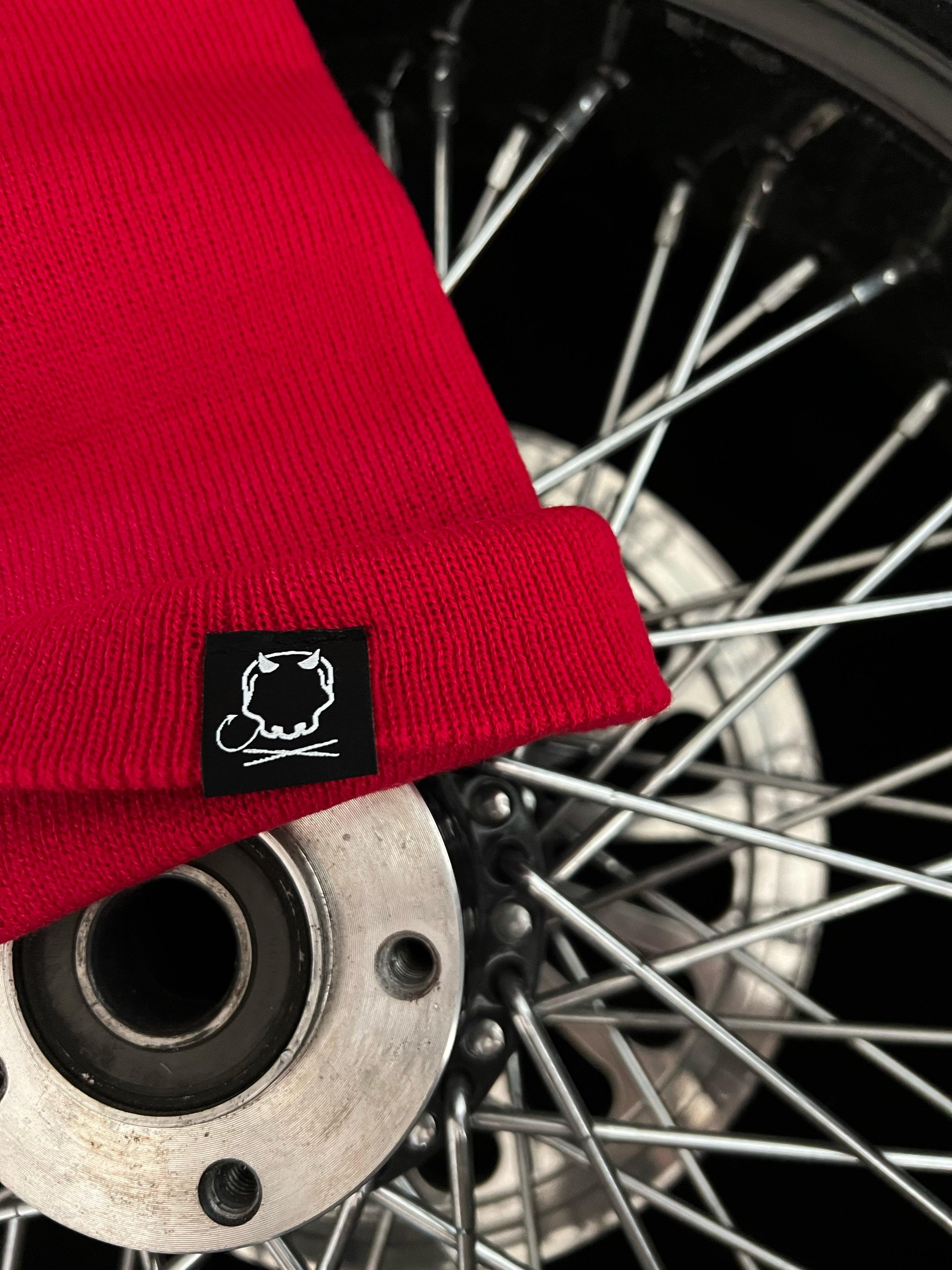 TROUBLE MAKER RED BEANIE – The Drive Clothing