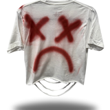 PUNK ROAD RASH WHITE CROP TOP 2.0